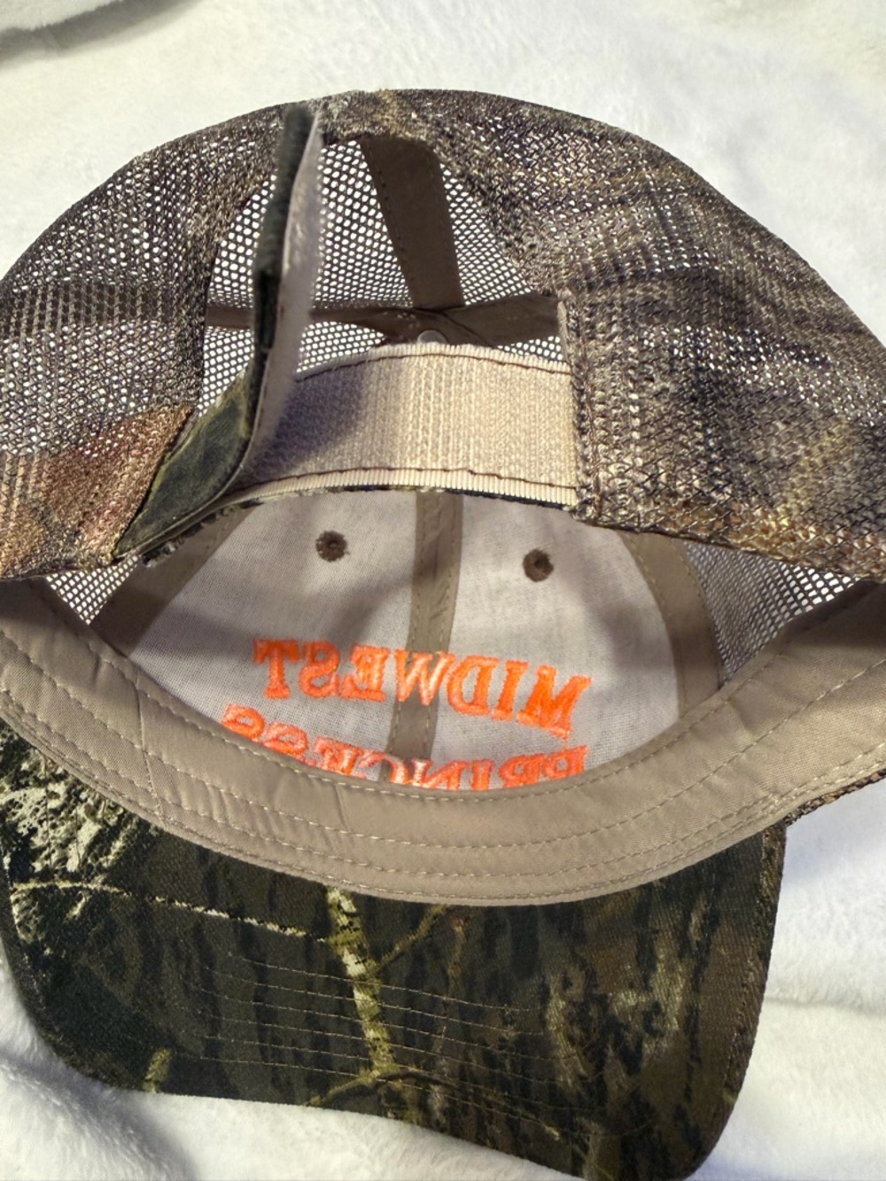 Midwest Princess Camo Trucker Hat - Orange Embroidery NWT - Picture 7 of 7